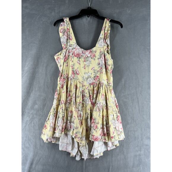 Vanessa Mooney THE ELISABETH ROMPER DRESS YELLOW ROSE Size X-Large - Picture 5 of 8